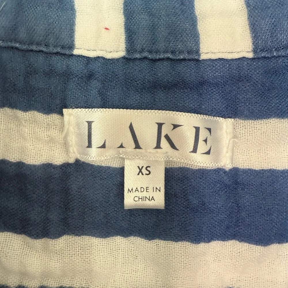 LAKE Women's Blue and White Striped Pajama XS Set - Picture 2 of 7